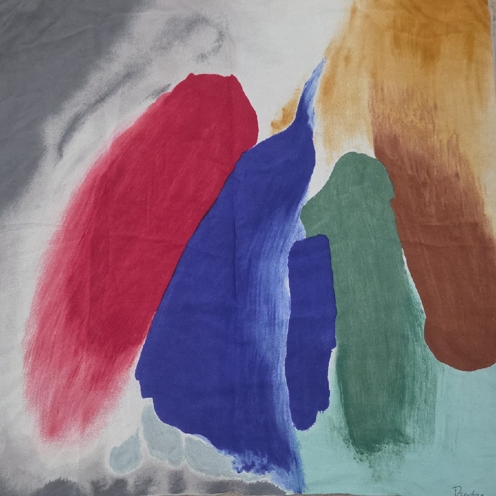 Vintage Smithsonian Friedel Dzubas Art-to-Wear Silk Scarf Lyrical Abstract (30) - Picture 6 of 6